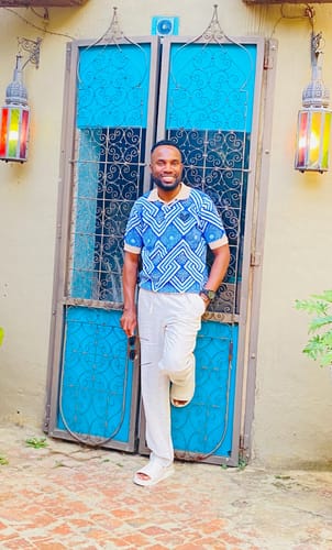 Customer photo review of MARCI FRANC SAVANNAH SKY POLO SHIRT