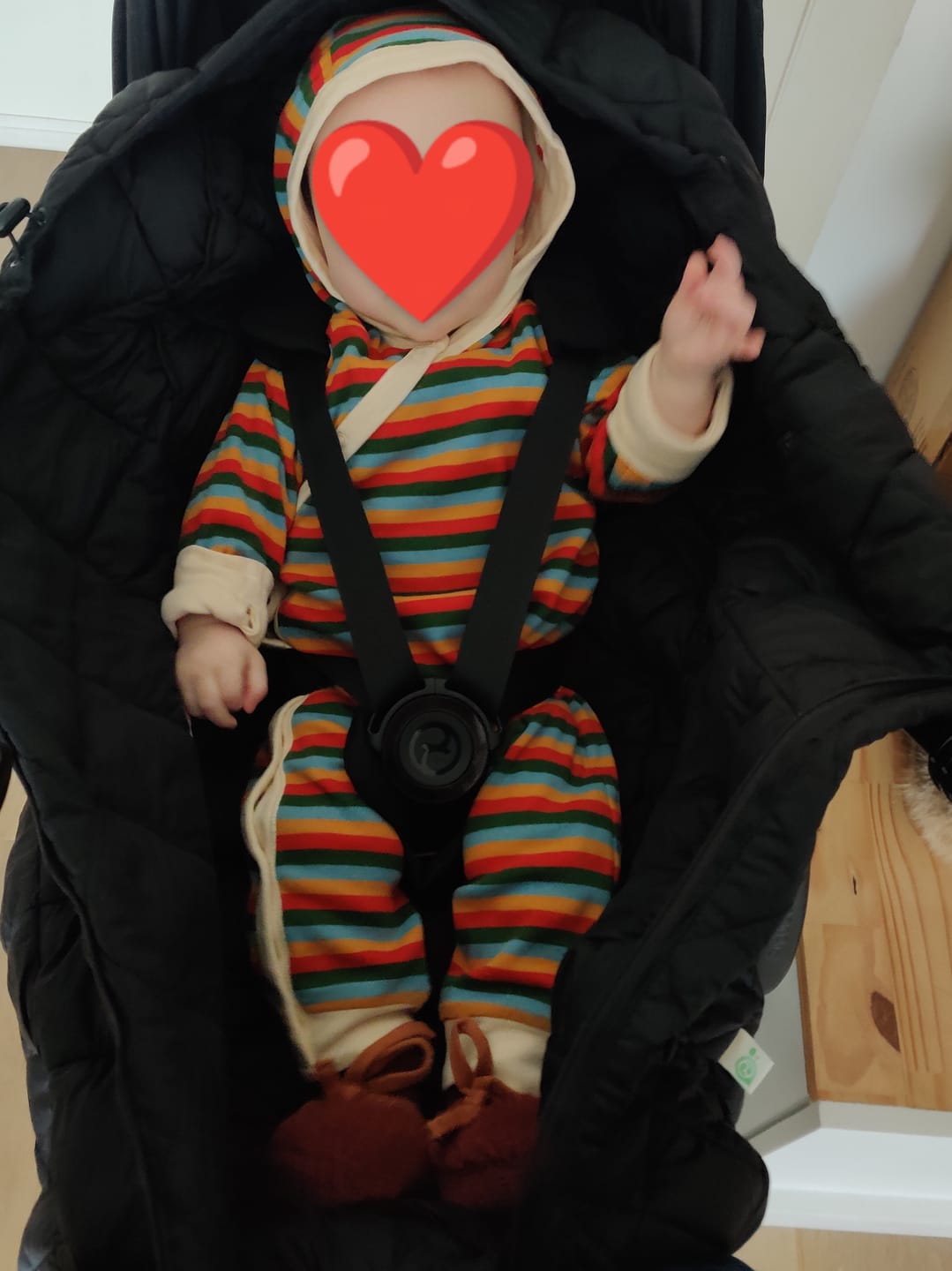 Customer photo review of Drip Drop Reversible Hooded Snug As A Bug Suit