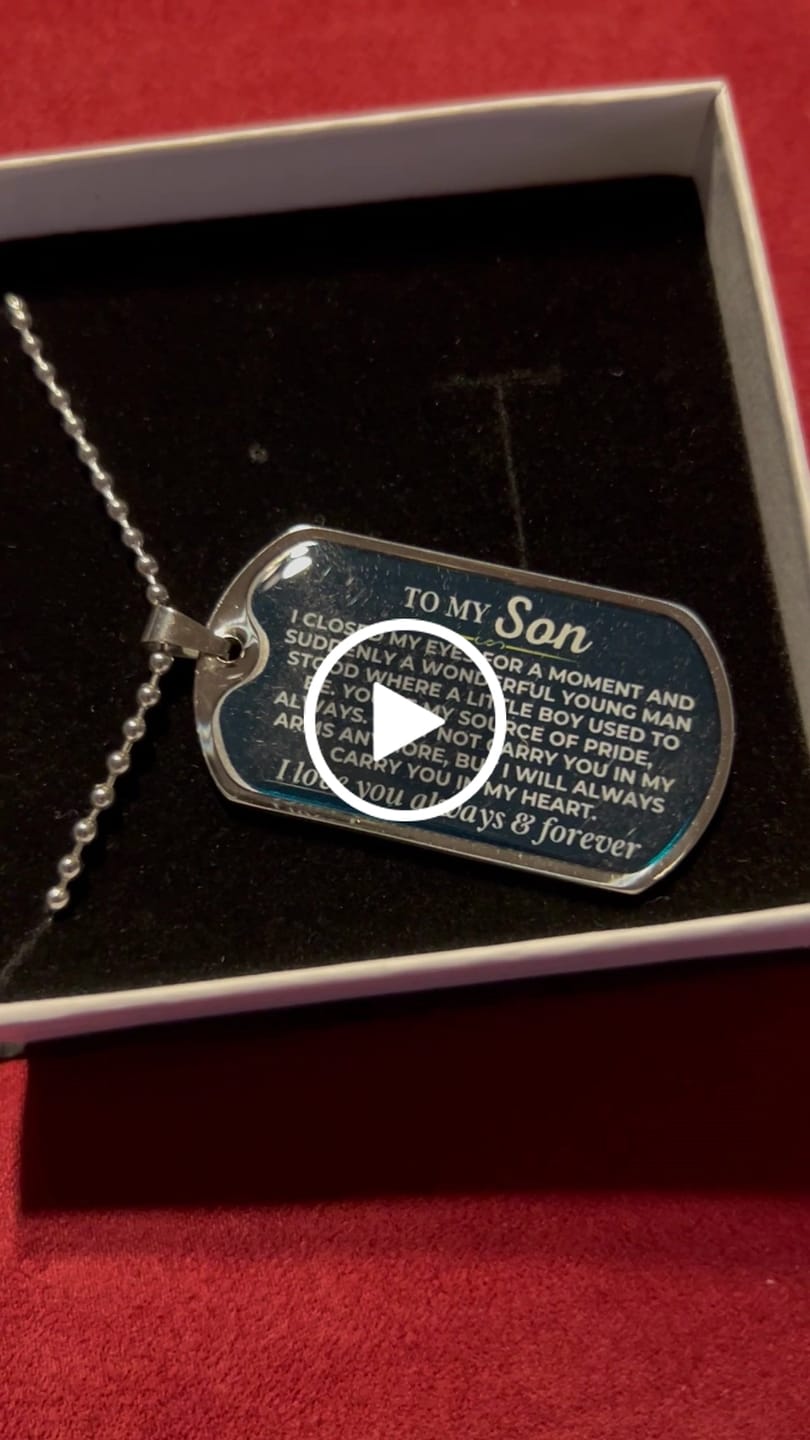 Customer video review of To My Son - Love Tag - SS508