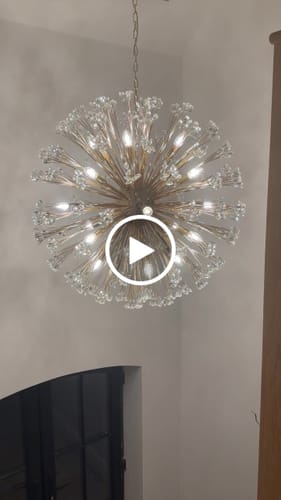 Customer video review of 20-Light Oversized Firework Chandelier Large Luxury Sputnik Hanging Light