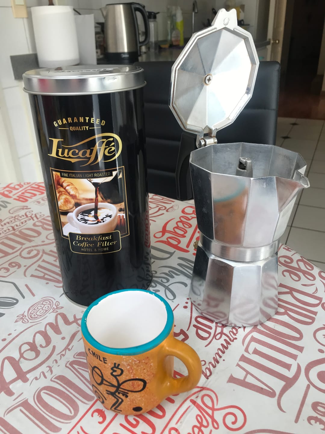 Customer photo review of Lucaffe Breakfast Coffee filter 500 grs Grano Molido