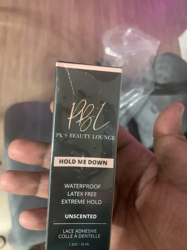 Customer photo review of Hold Me Down Lace Glue