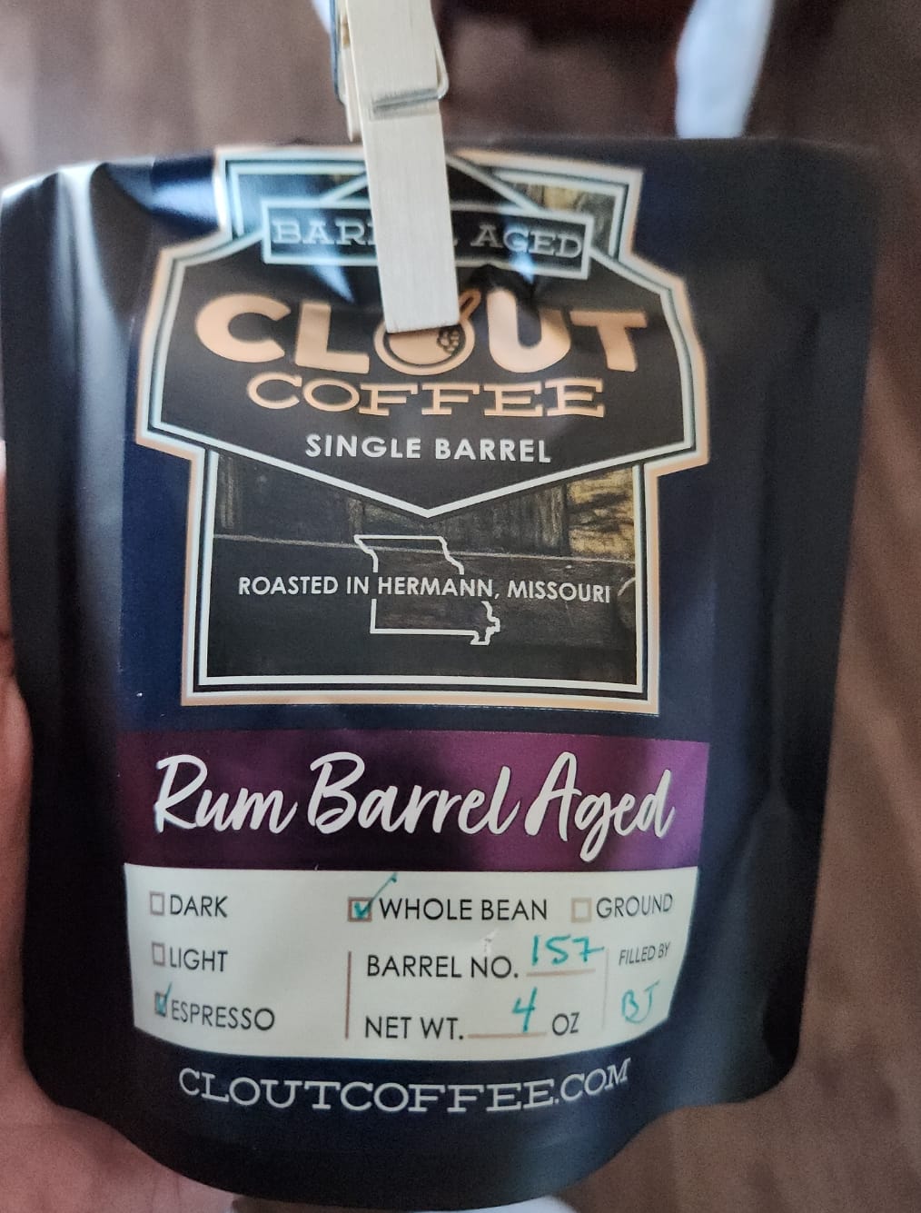 Customer photo review of BOURBON WHISKEY BARREL AGED | 12OZ