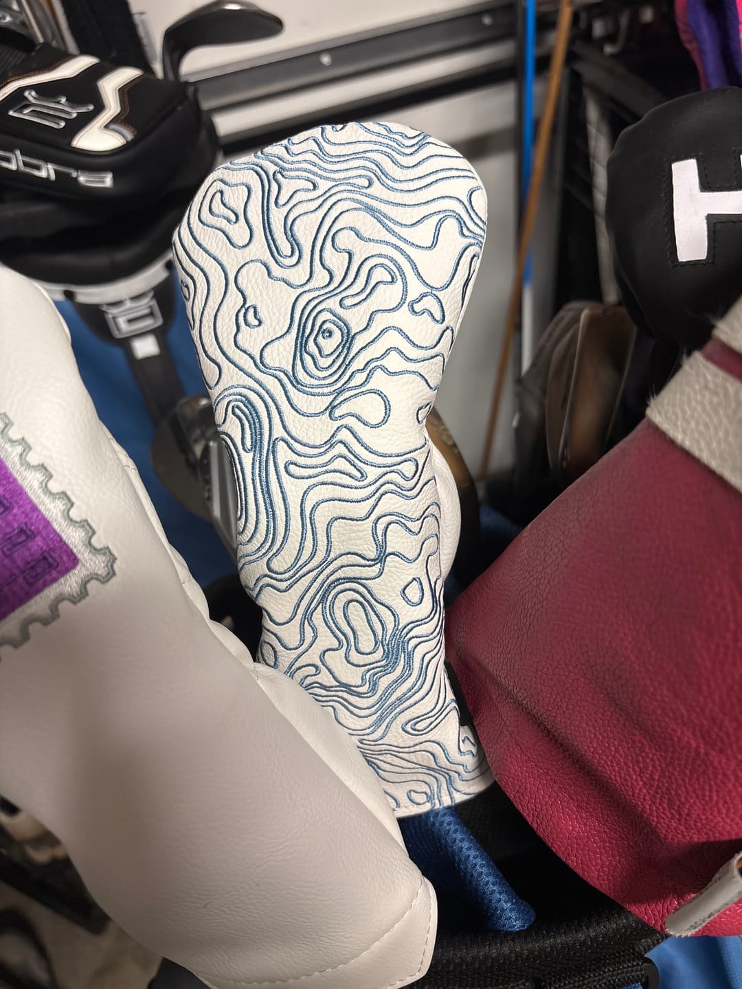 Customer photo review of Topographic Edition - Pure White / Embroidered Carolina Blue