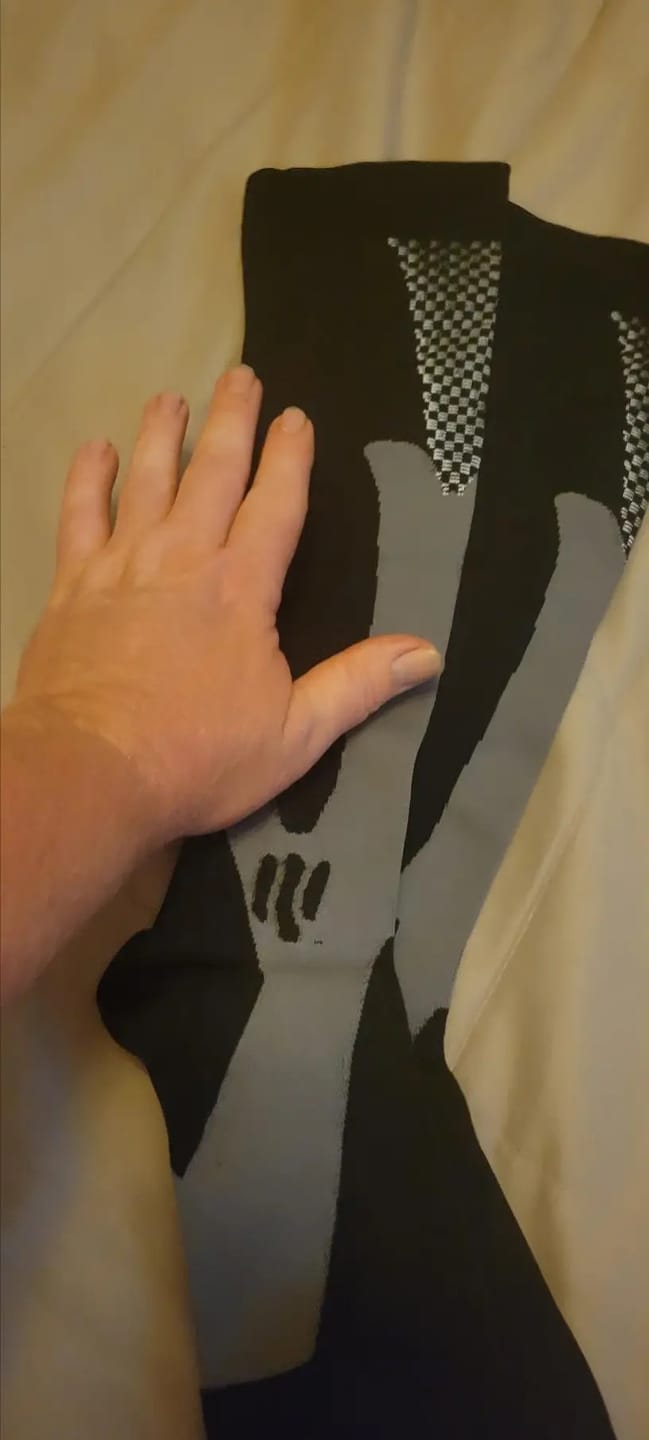Customer photo review of Armadilo Heavy-Duty Compression Socks