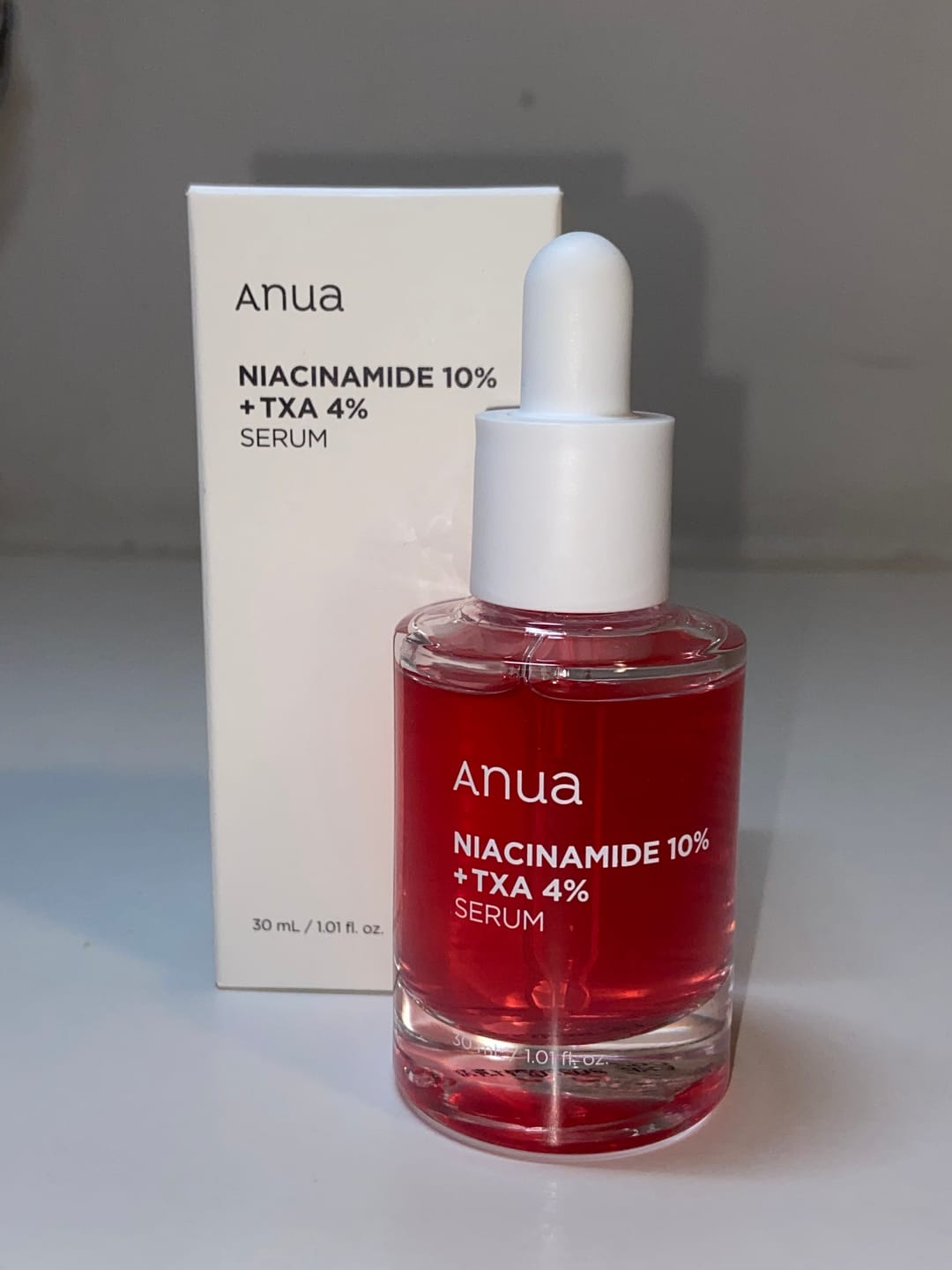 Customer photo review of Balinošs serums ar traneksāmskābi Anua Niacinamide 10% + TXA 4% Serum