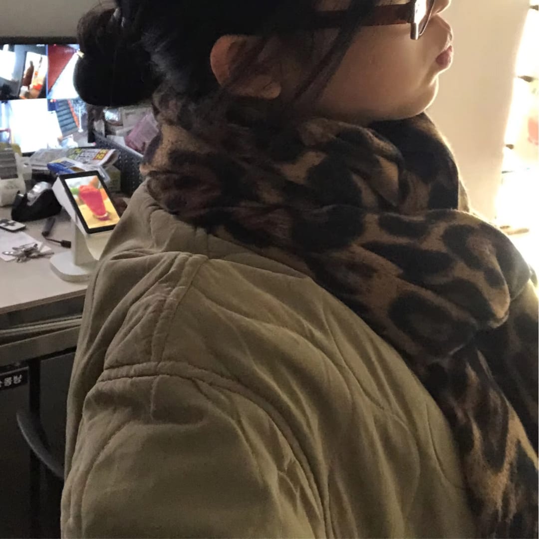 Customer photo review of Trendy XL Leopardenmuster Wollschal - Sophia