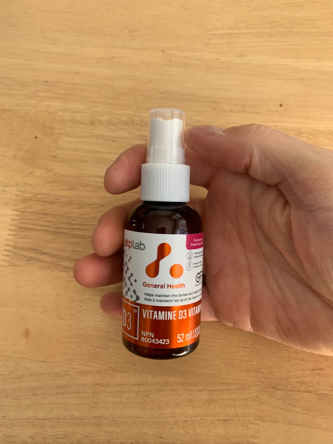 Customer photo review of ATP Lab - Vitamine D3 (vaporisateur) Punch aux fruits 52ml