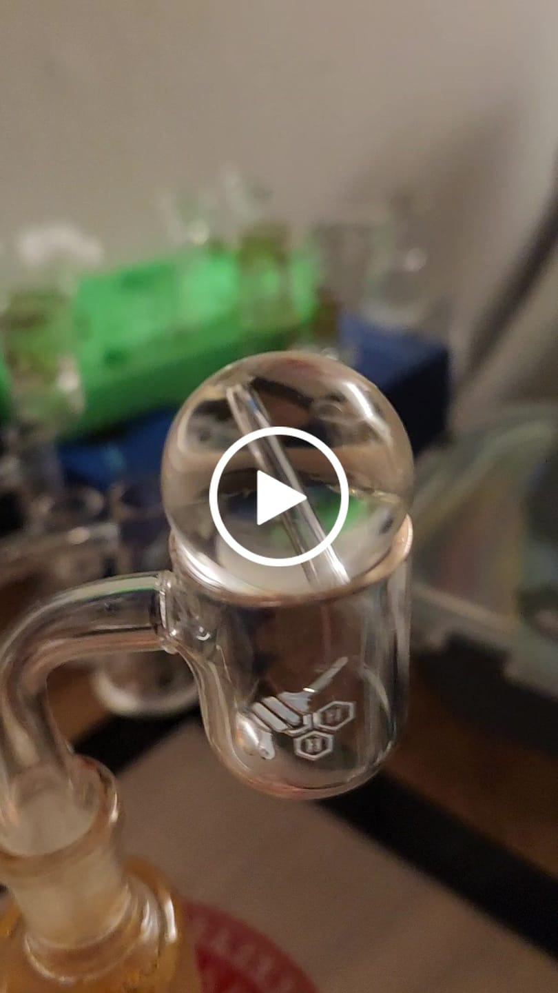 Customer video review of XL MARBLE CARB CAP WITH HOLE