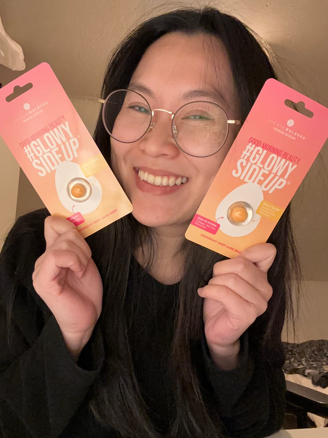 Customer photo review of 10er Pack GLOWYSIDEUP® Overnight Leave-On Maske