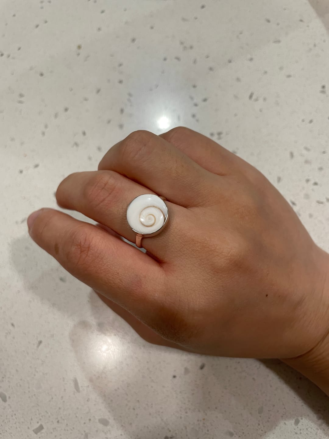 Customer photo review of Beach Soul Shell Ring