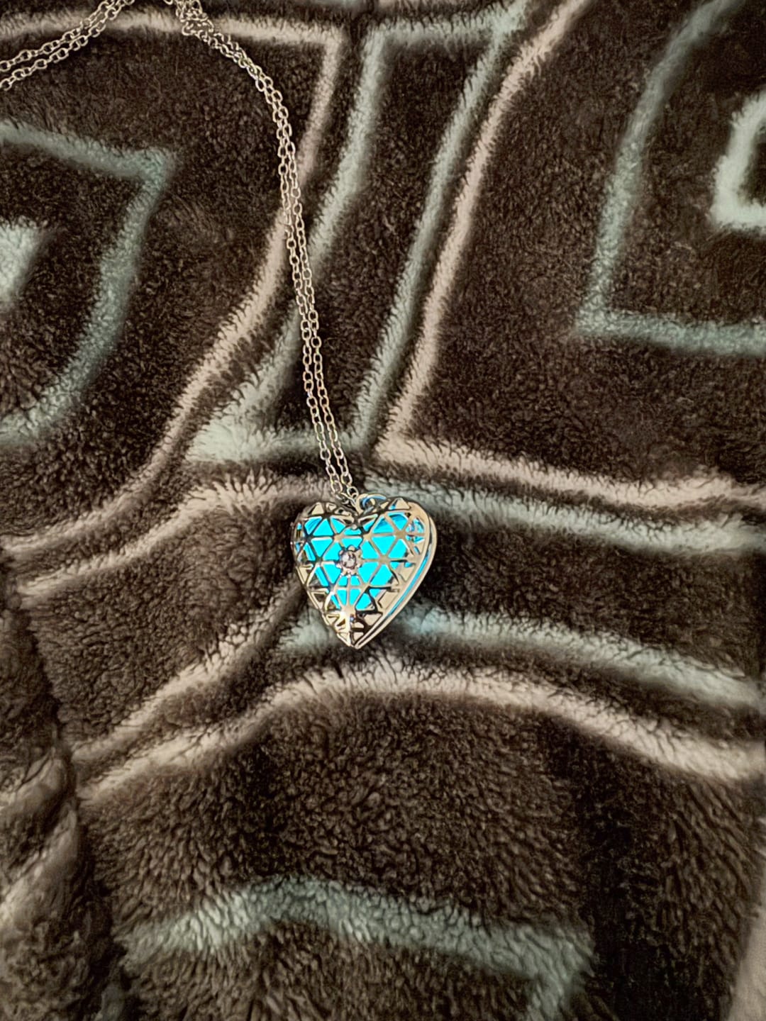 Customer photo review of Luminous Heart Necklace