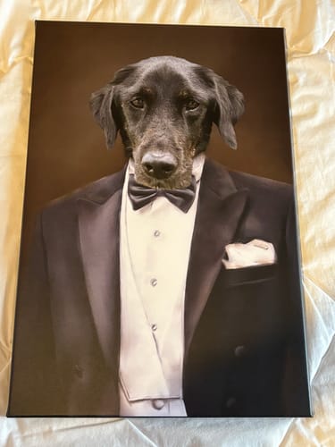 Customer photo review of Portrait Chien Gentleman