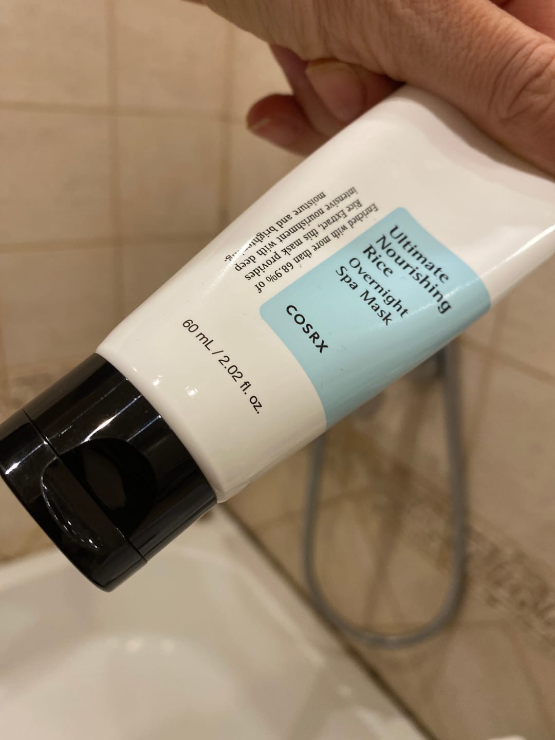Customer photo review of Barojoša nakts maska COSRX Ultimate Nourishing Rice Overnight Spa Mask