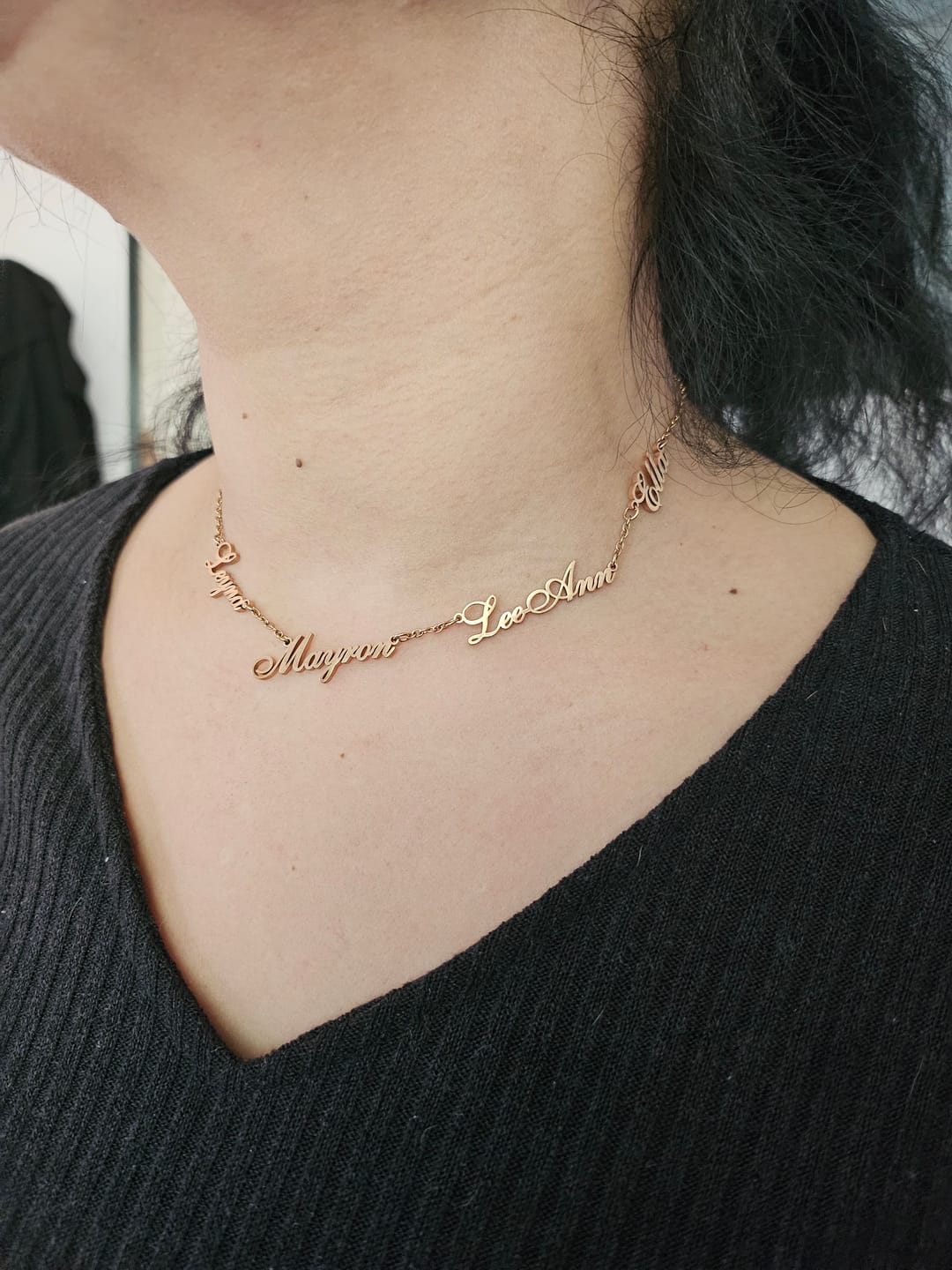 Customer photo review of Collier Personnalisé Plusieurs Prénoms