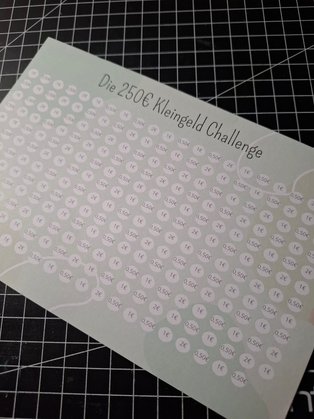 Customer photo review of 250 Euro Kleingeld Challenge A5