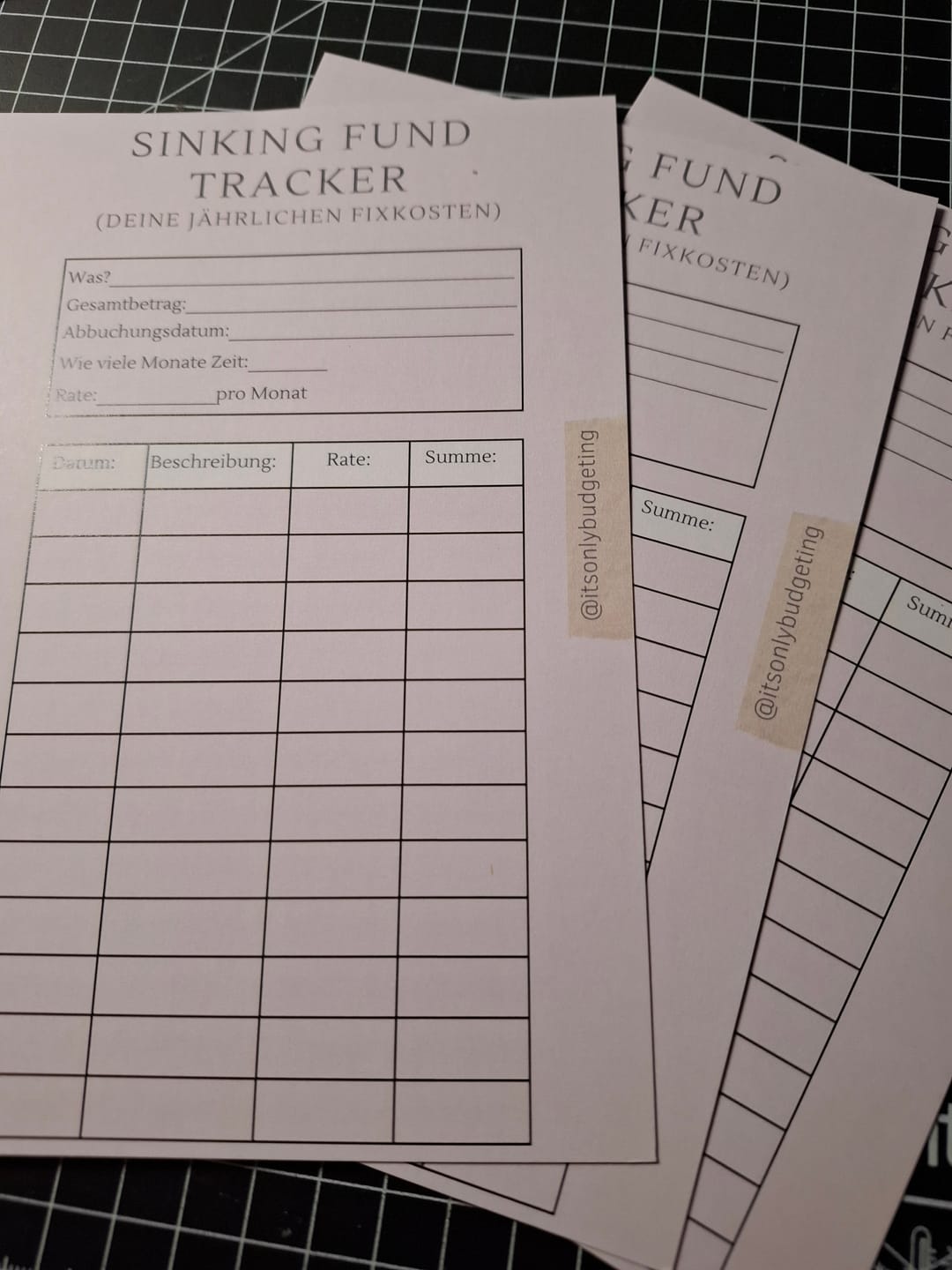 Customer photo review of Sinking Fund Tracker A5