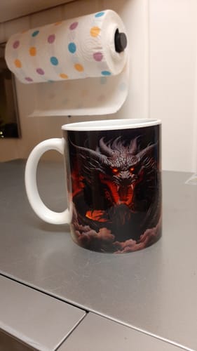 Customer photo review of 330ml (11oz) Mok klasse A+ Wit Glans voor sublimatie