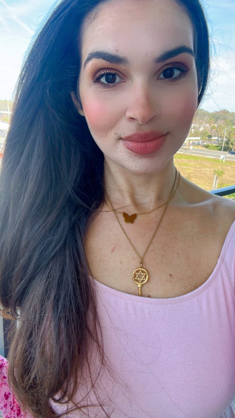 Customer photo review of BUTTERFLY PENDANT NECKLACE