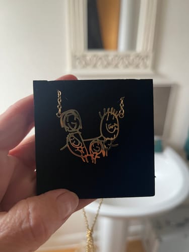 Customer photo review of Children's Drawing As A Necklace Or Pendant