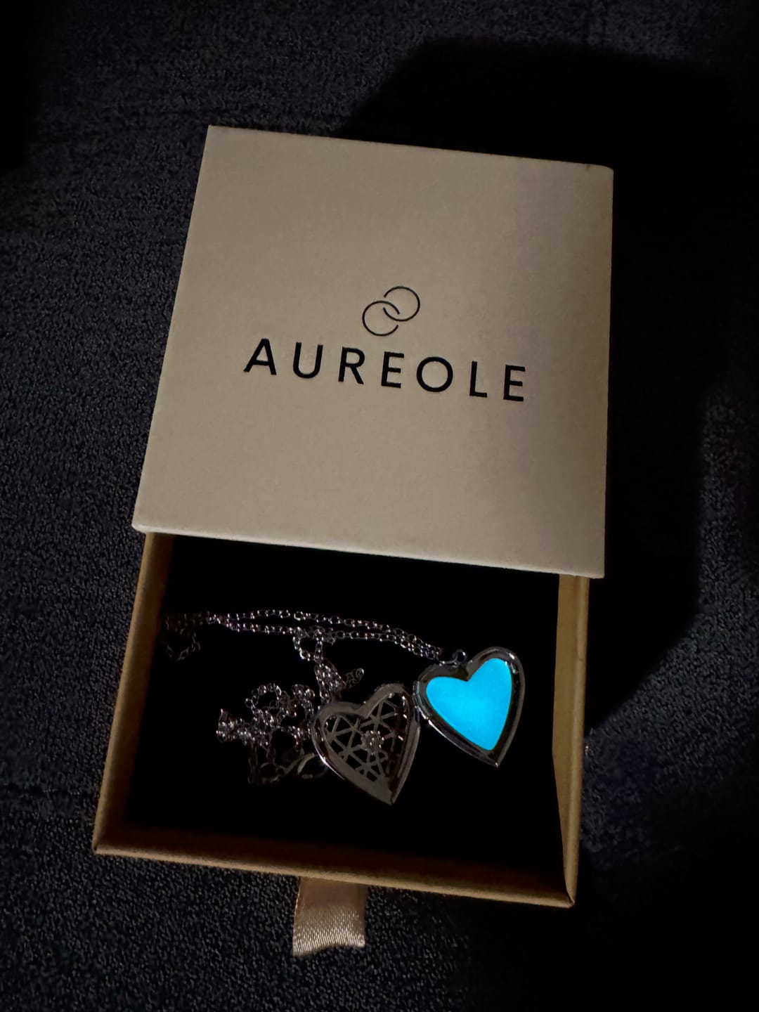 Customer photo review of Luminous Heart Necklace