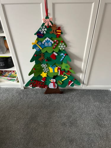 Customer photo review of Felt Christmas Tree - Montessori Kids Toy