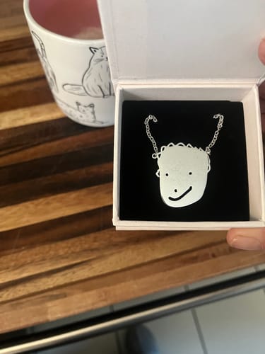 Customer photo review of Children's Drawing As A Necklace Or Pendant