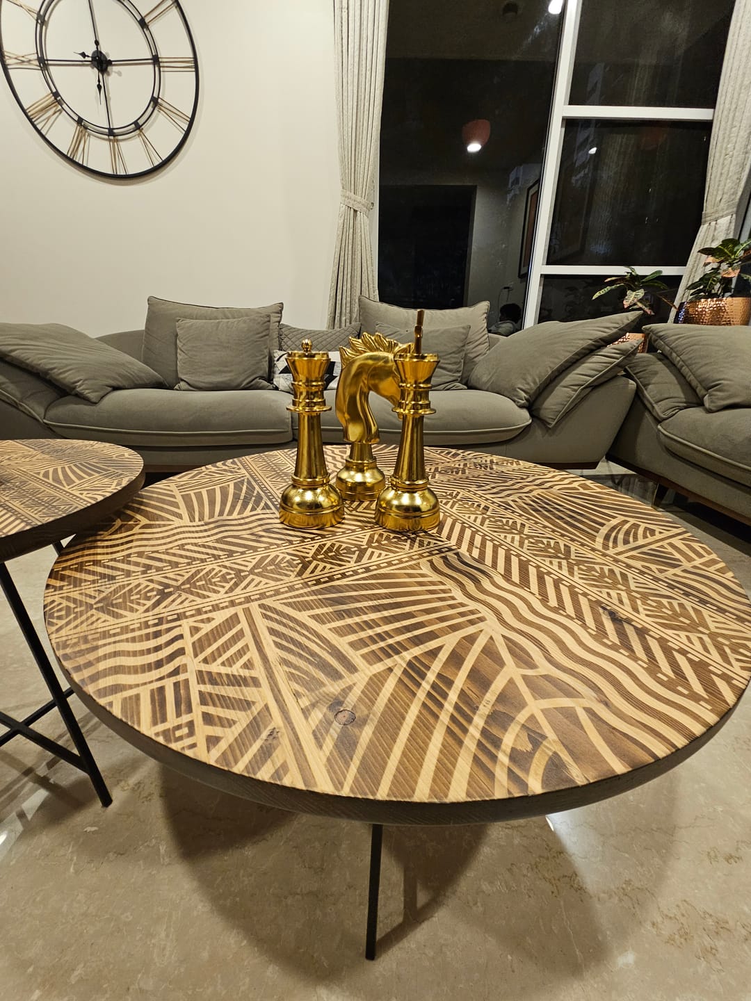Customer photo review of Oversized Chess Decorative Gold Accent Set of 3
