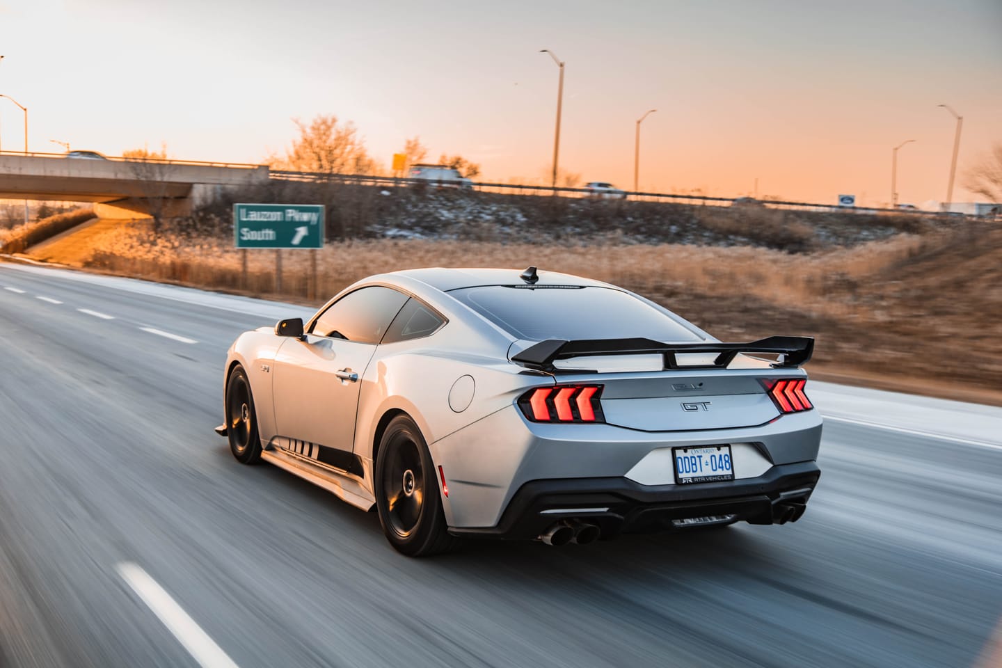 Customer photo review of 2024+ Ford Mustang Dark Horse Rear Spoiler Gloss Black ABS
