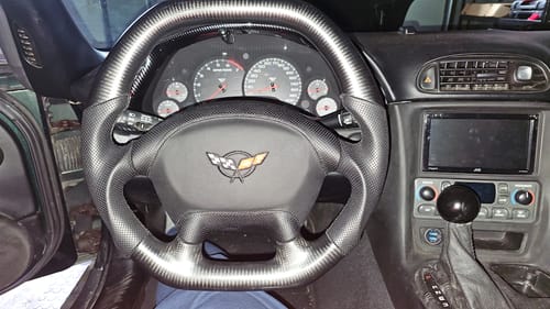 Customer photo review of [Customizable] Custom Airbag Cover Replacement for 1997-2004 Chevrolet Corvette C5 Steering Wheel