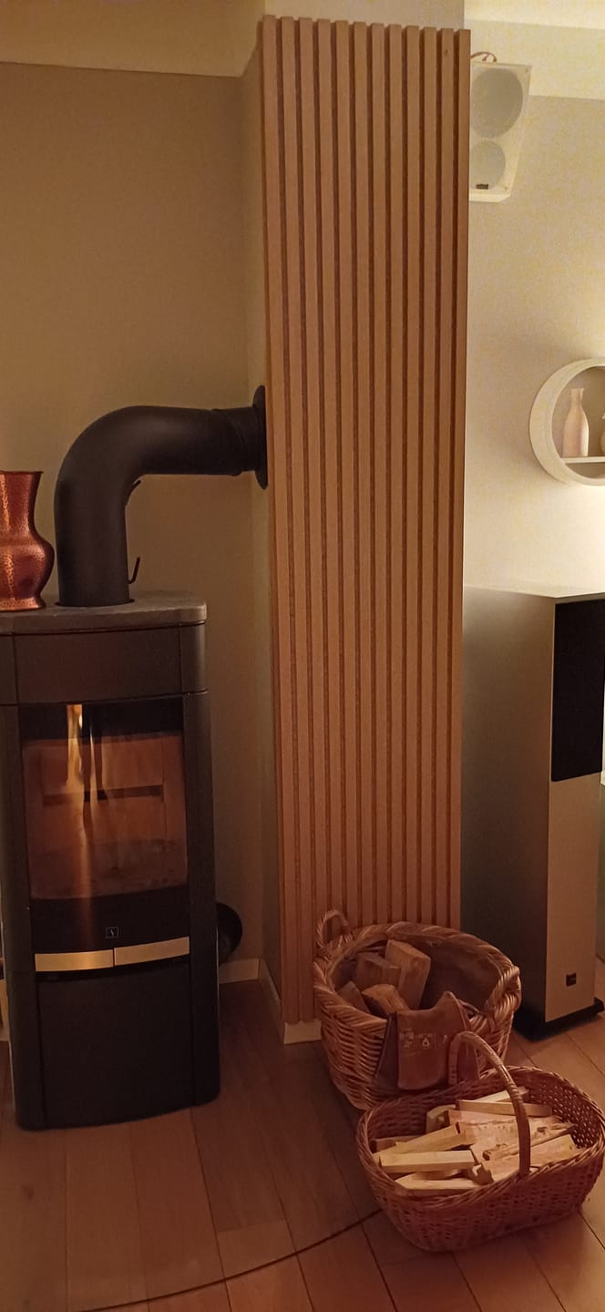 Customer photo review of Akustikpaneele Natürliche Eiche mit Filz Grau - 240 cm x 60 cm