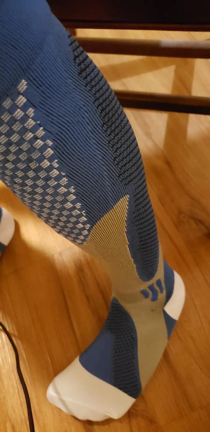 Customer photo review of Armadilo Heavy-Duty Compression Socks
