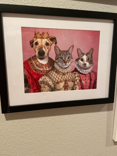 Customer photo review of 'The Royal Ladies' Personalized 3 Pet Poster