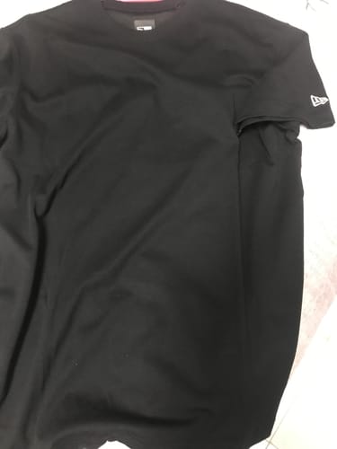 Customer photo review of Basic Cool Era Black Short Sleeve T-Shirt