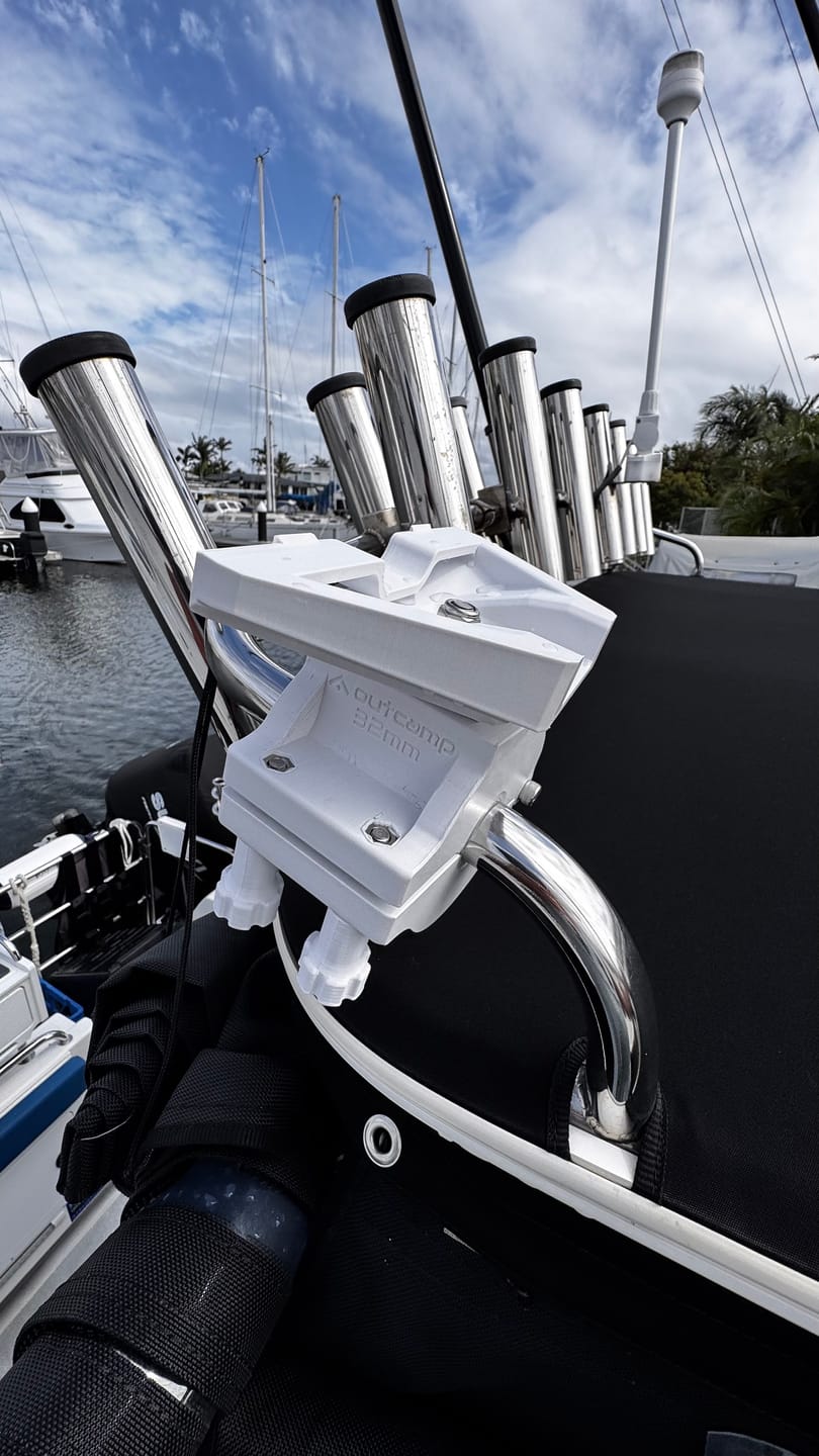 Customer photo review of Mini Starlink Marine Flat Rail Mount - 32mm / 25mm Railing clamp