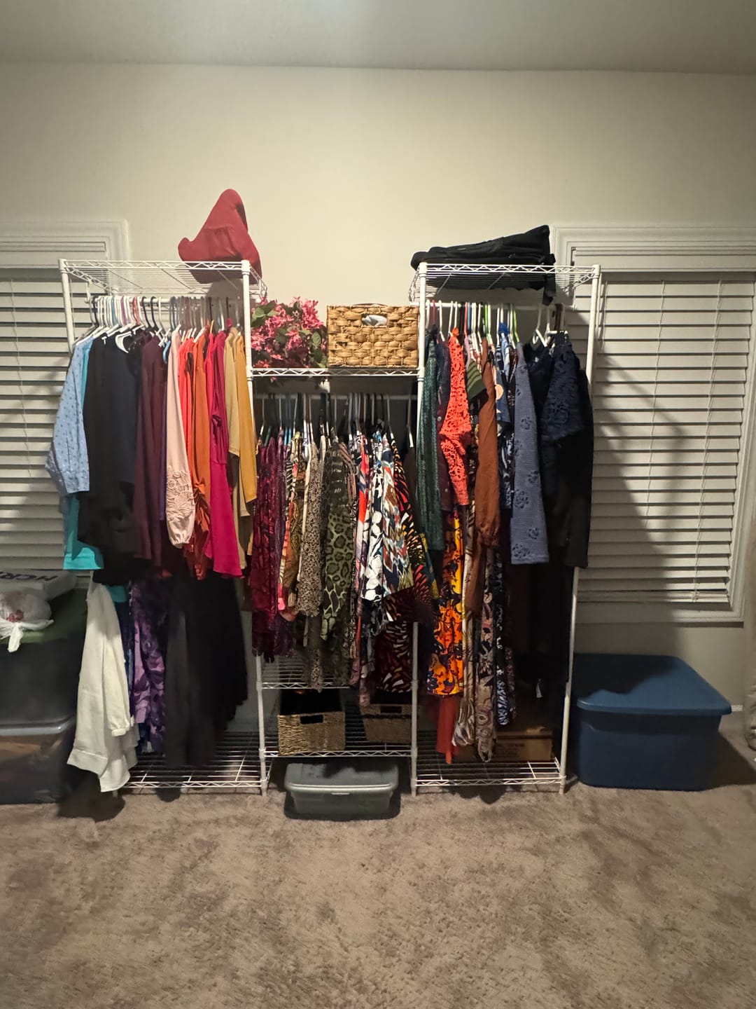 Customer photo review of Raybee 77"H 900 LBS Clothing Rack,Freestanding Closet Wardrobe Rack, Metal Garment Rack
