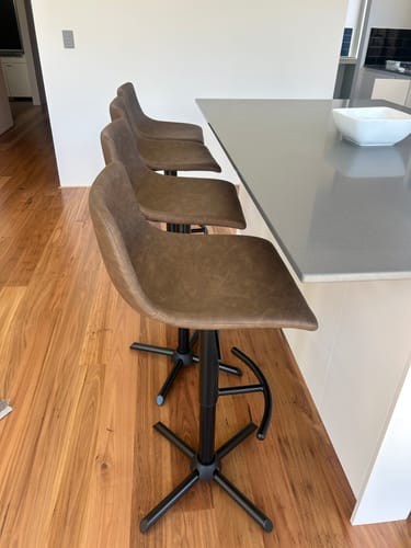 Customer photo review of Wyatt Adjustable Kitchen Bar Stool "Create Your Own"
