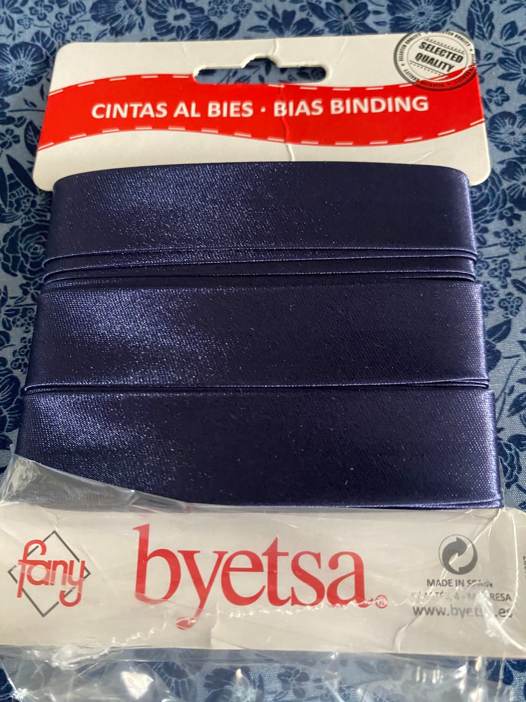 Customer photo review of Plain Satin Bias Binding Tape - 5 metres