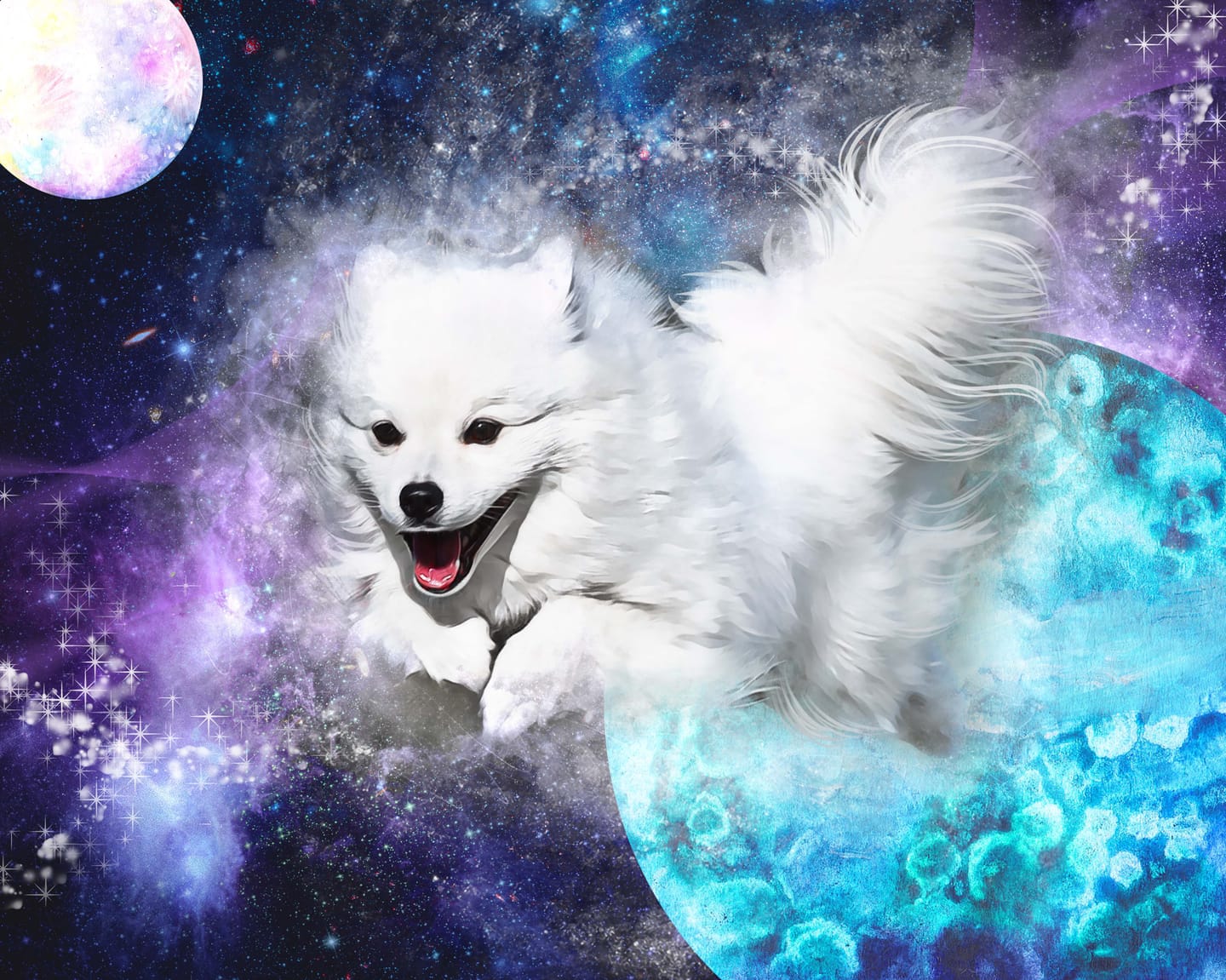 Customer photo review of Watercolor Pet Art - Pet Galaxy (PG)