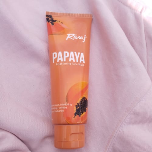 Customer photo review of Rivaj Brightening Face Wash - Papaya Extract