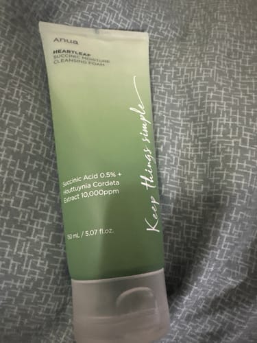 Customer photo review of [Anua] Heartleaf Succinic Moisture Cleansing Foam 150ml
