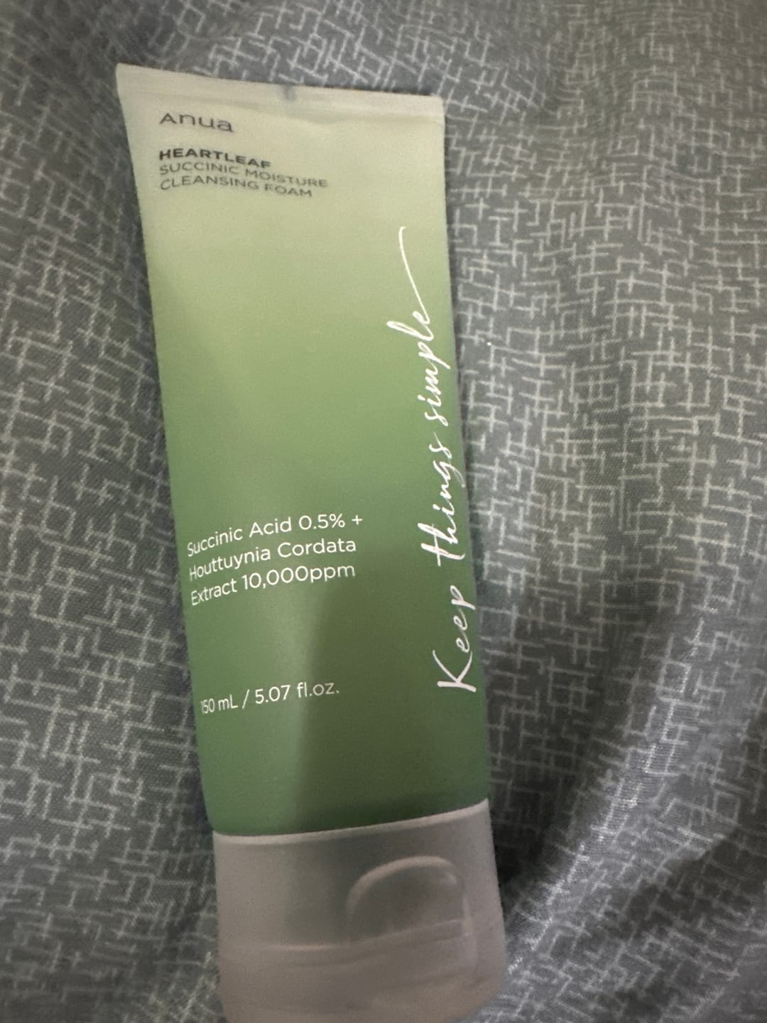 Customer photo review of [Anua] Heartleaf Succinic Moisture Cleansing Foam 150ml