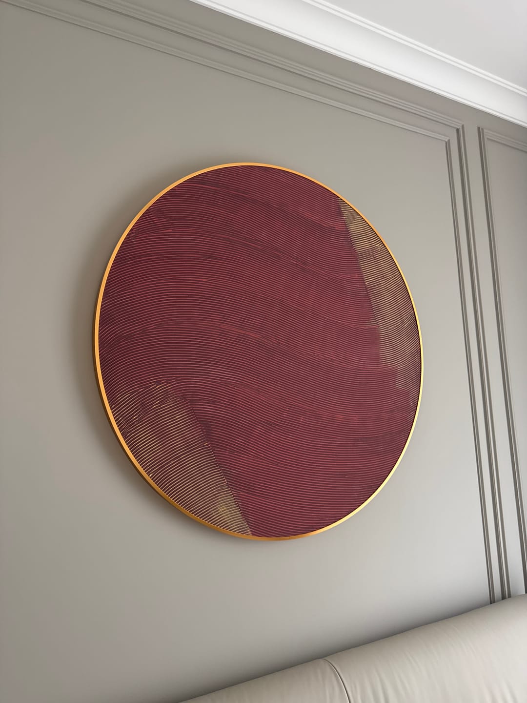 Customer photo review of Weathered Charm Circle Metal FRAME Painting 120*120cm SOASAMPLE017