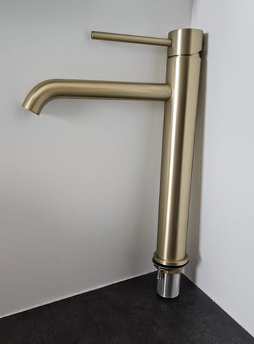 Customer photo review of Mitigeur de salle de bain or brossé