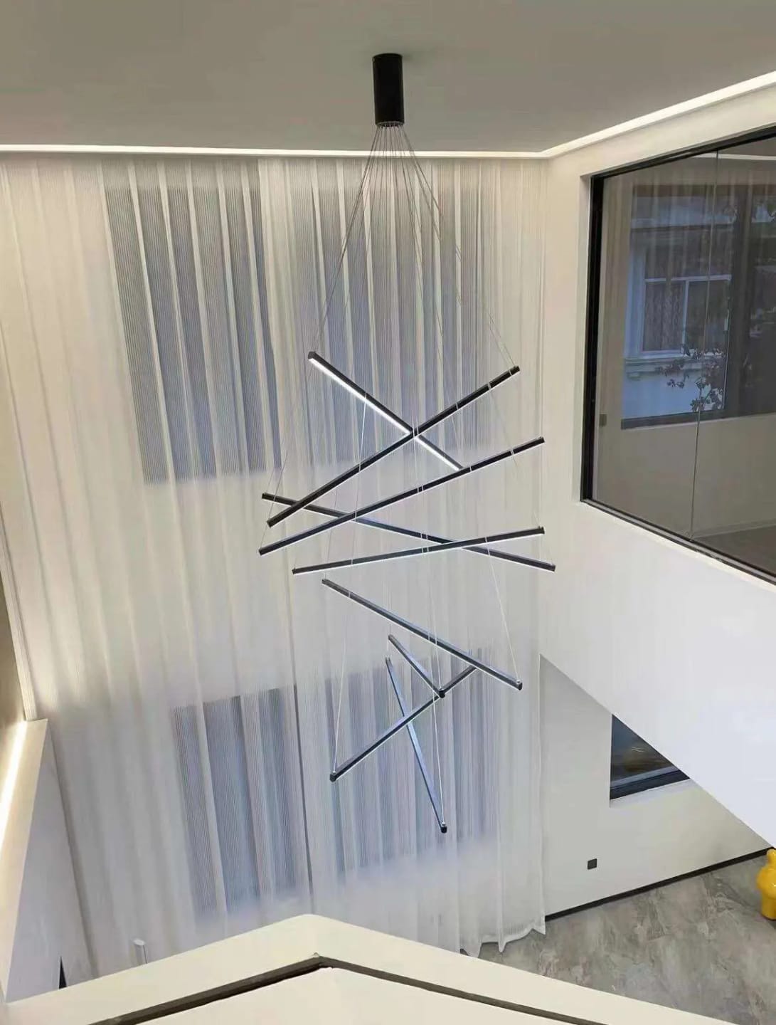 Customer photo review of Noir Modern Staircase Chandelier