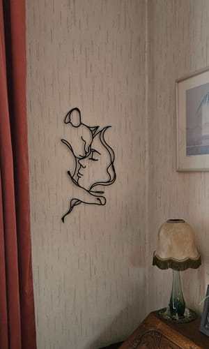 Customer photo review of Décoration Murale en Métal - Amoureux des chats