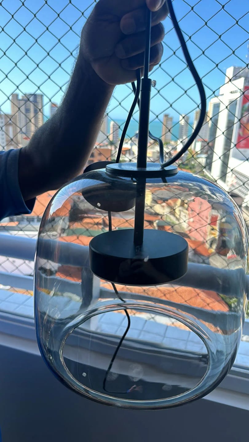 Customer photo review of Lindy Globe Glass Pendant Light