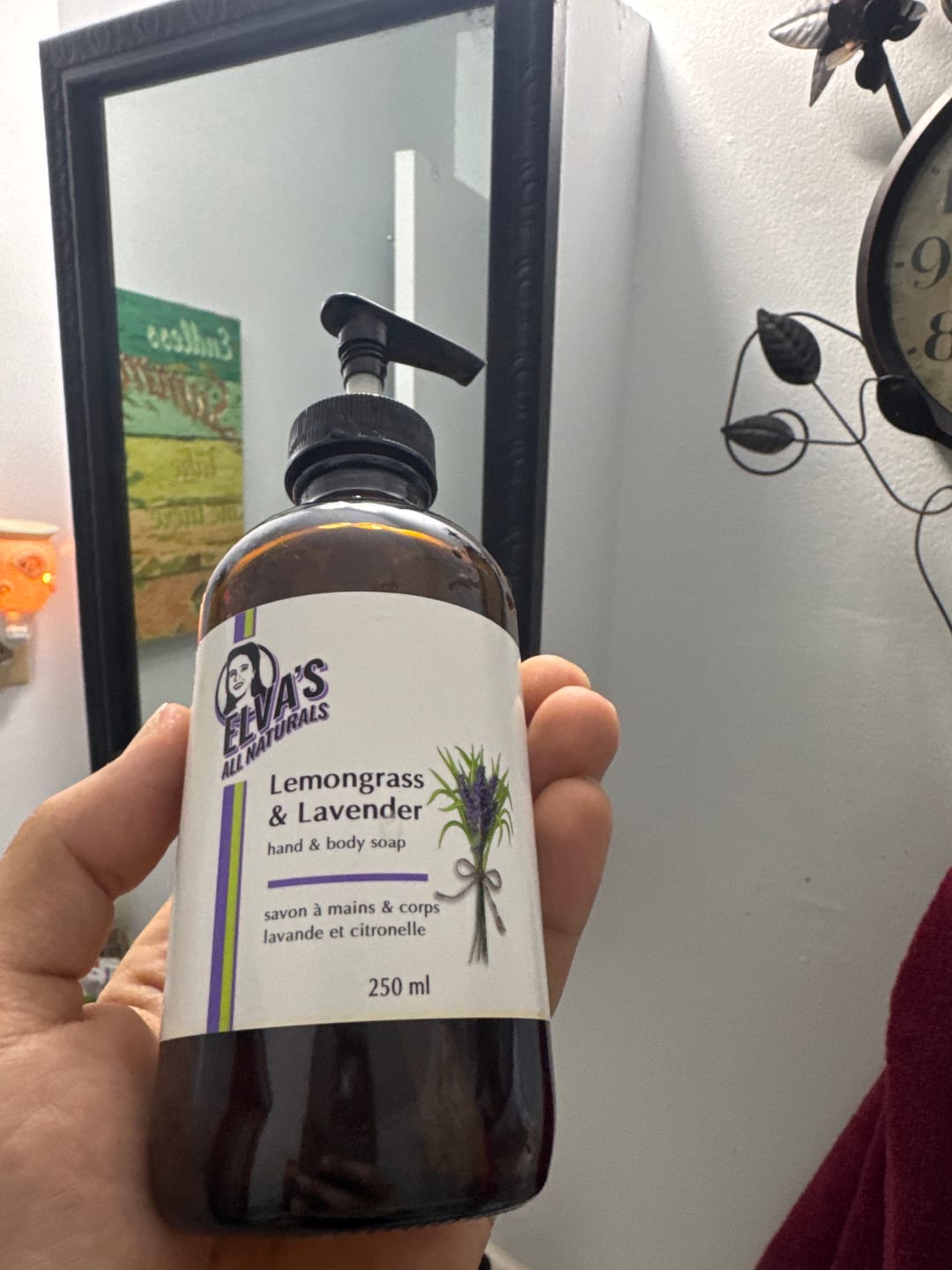 Customer photo review of Lemongrass & Lavender Hand & Body Soap