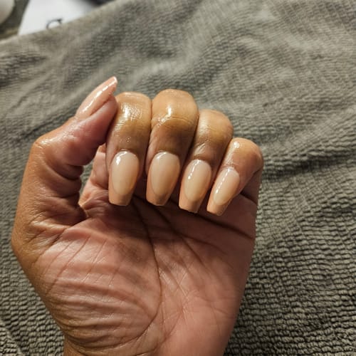 Customer photo review of XCOATTIPS® French - Peach Short Coffin Pastel Tips