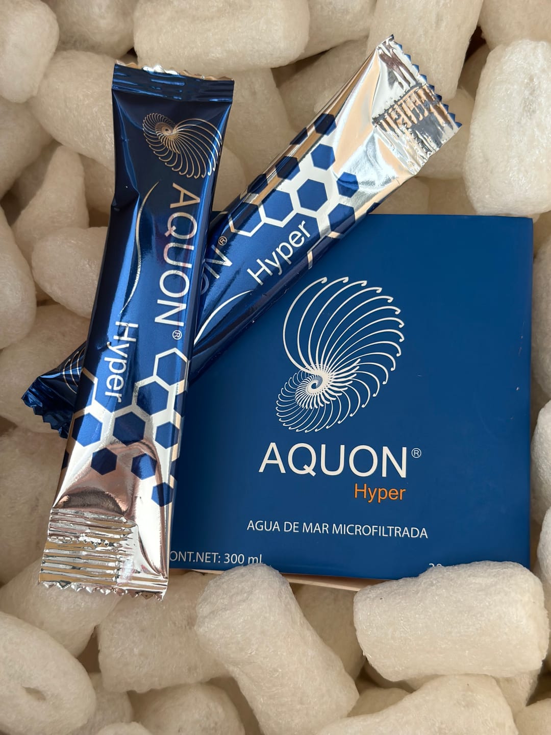 Customer photo review of Aquon Hyper® Electrolitos - Caja contiene 30 ó 10 sticks, cada stick es de 10 ml